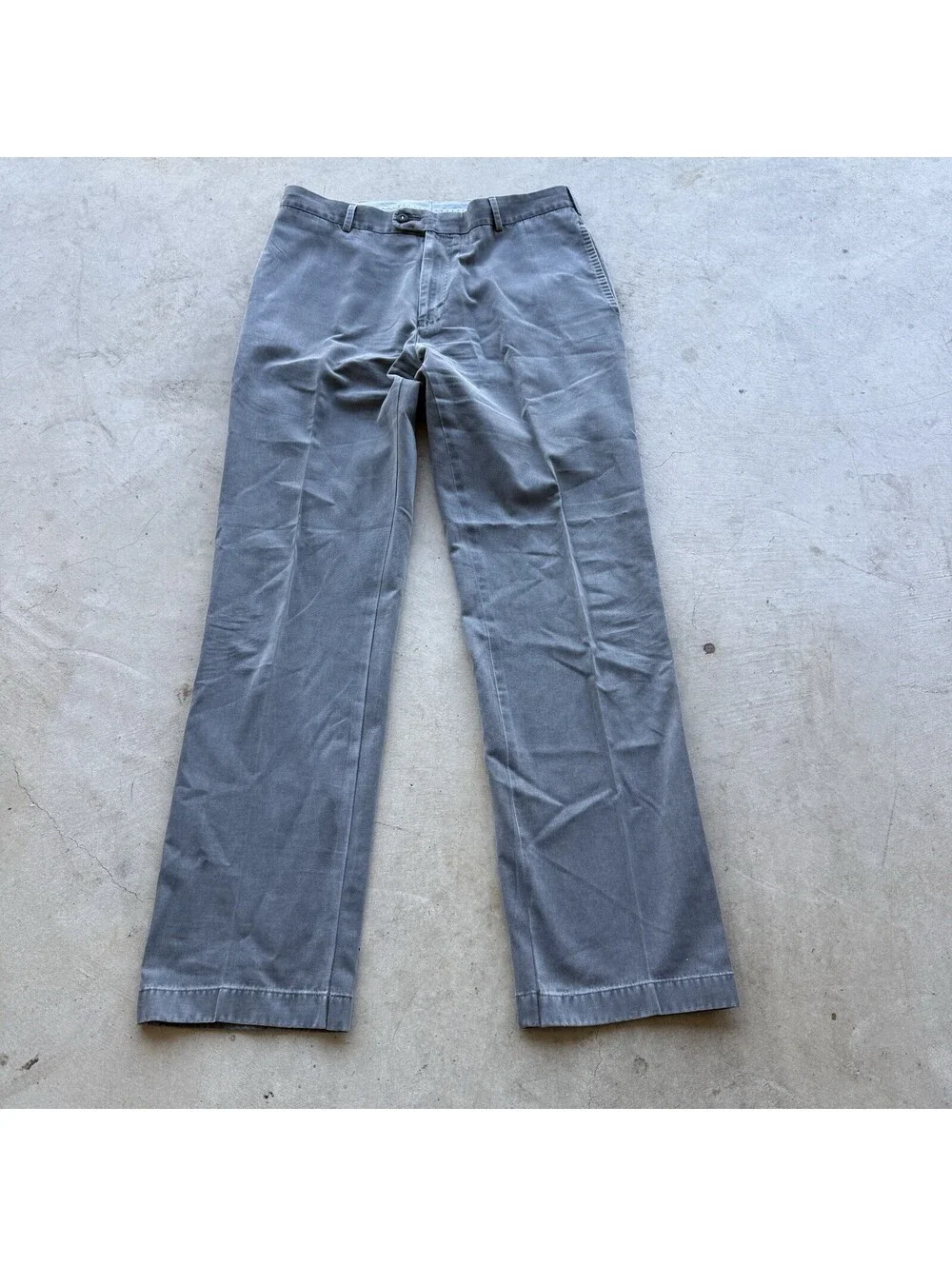 Peter Millar Pants Mens 34x30 Gray Pima Cotton Chino Straight Leg Casual Golf